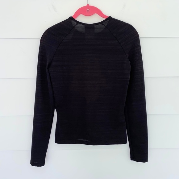 Vintage Versace Jeans Couture Black Semi-Sheer Keyhole Top XS - Picture 6 of 12